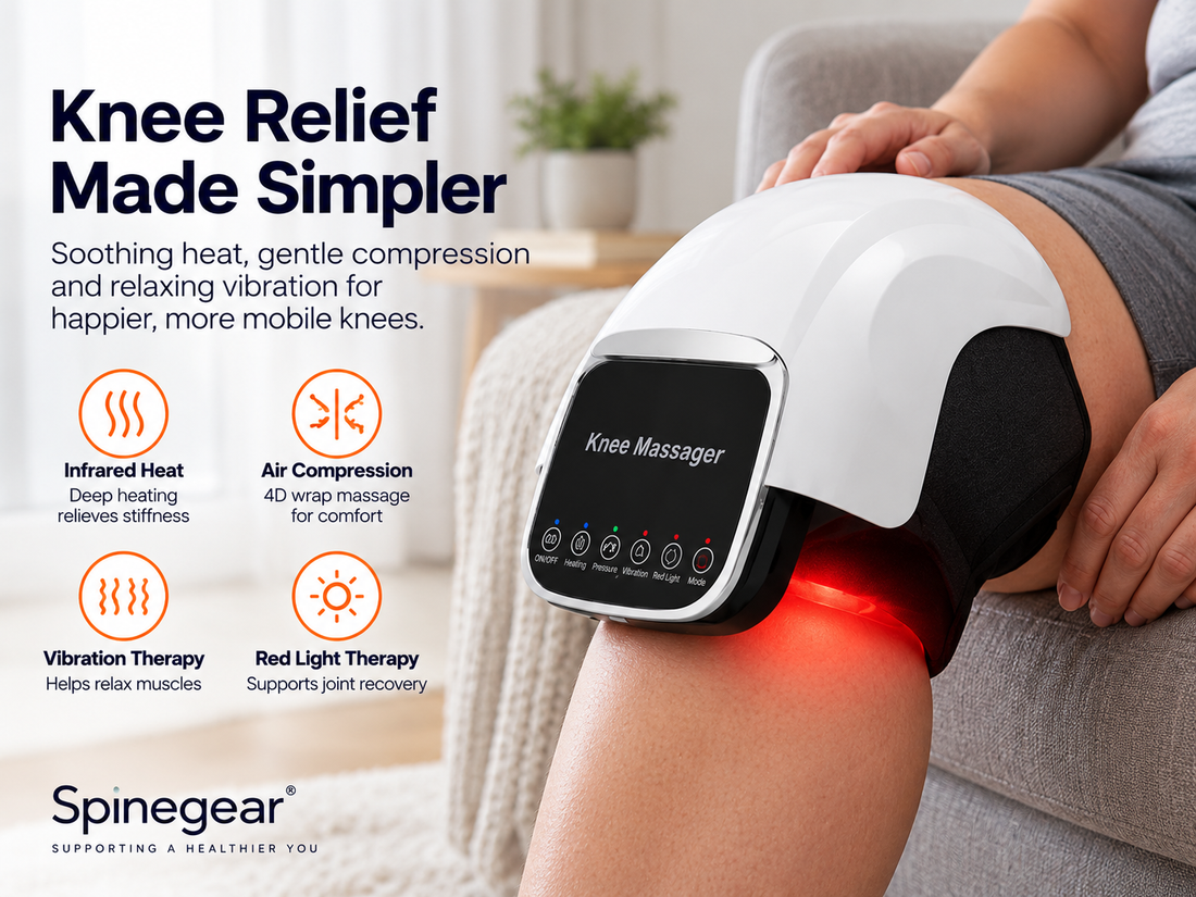 Spinegear Smart Infrared Knee Massager for at-home knee comfort