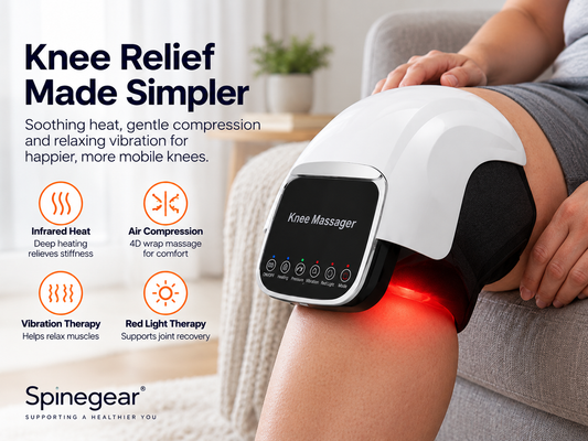 Spinegear Smart Infrared Knee Massager for at-home knee comfort