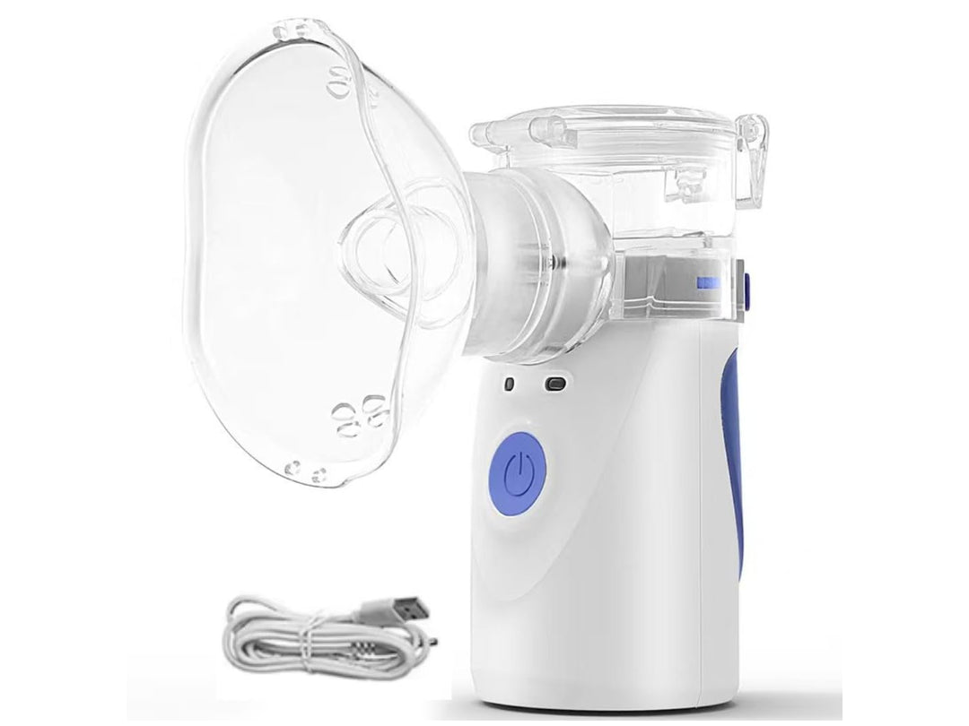 Genuine Spinegear YM-3R9 portable mesh nebuliser with mask and power cable; UK no-mist troubleshooting guide