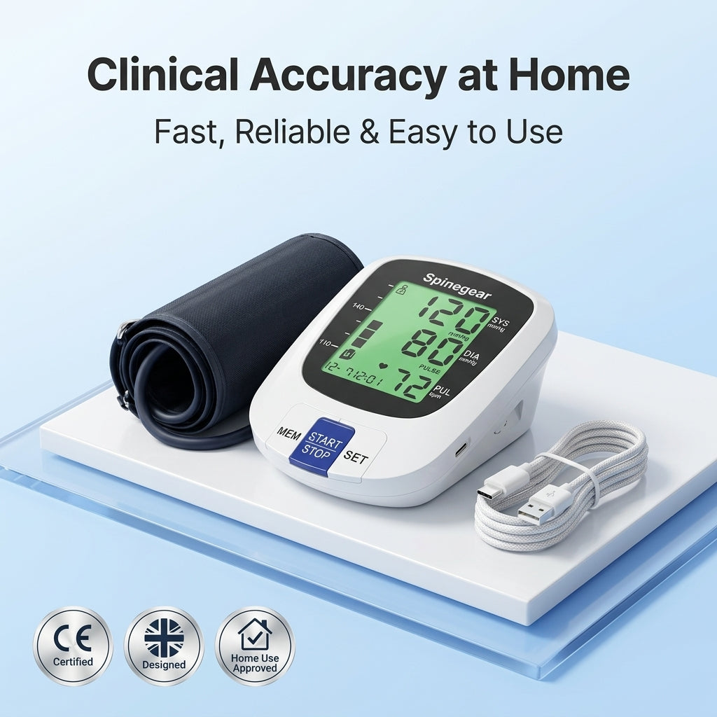 Blood pressure monitor with cuff and cable 