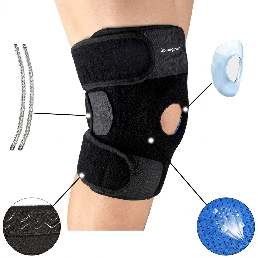 Black knee brace with Spinegear 