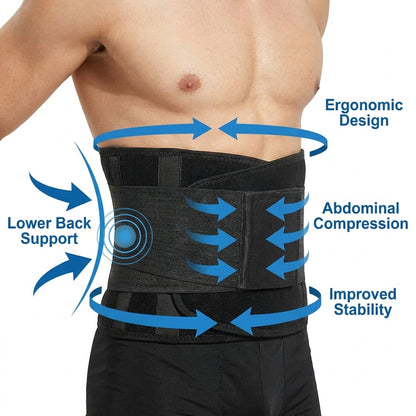 Close-up of Spinegear lumbar support belt breathable material texture