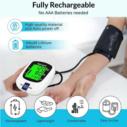 Blood pressure monitor with rechargeable 
