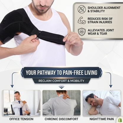 Man wearing a shoulder brace