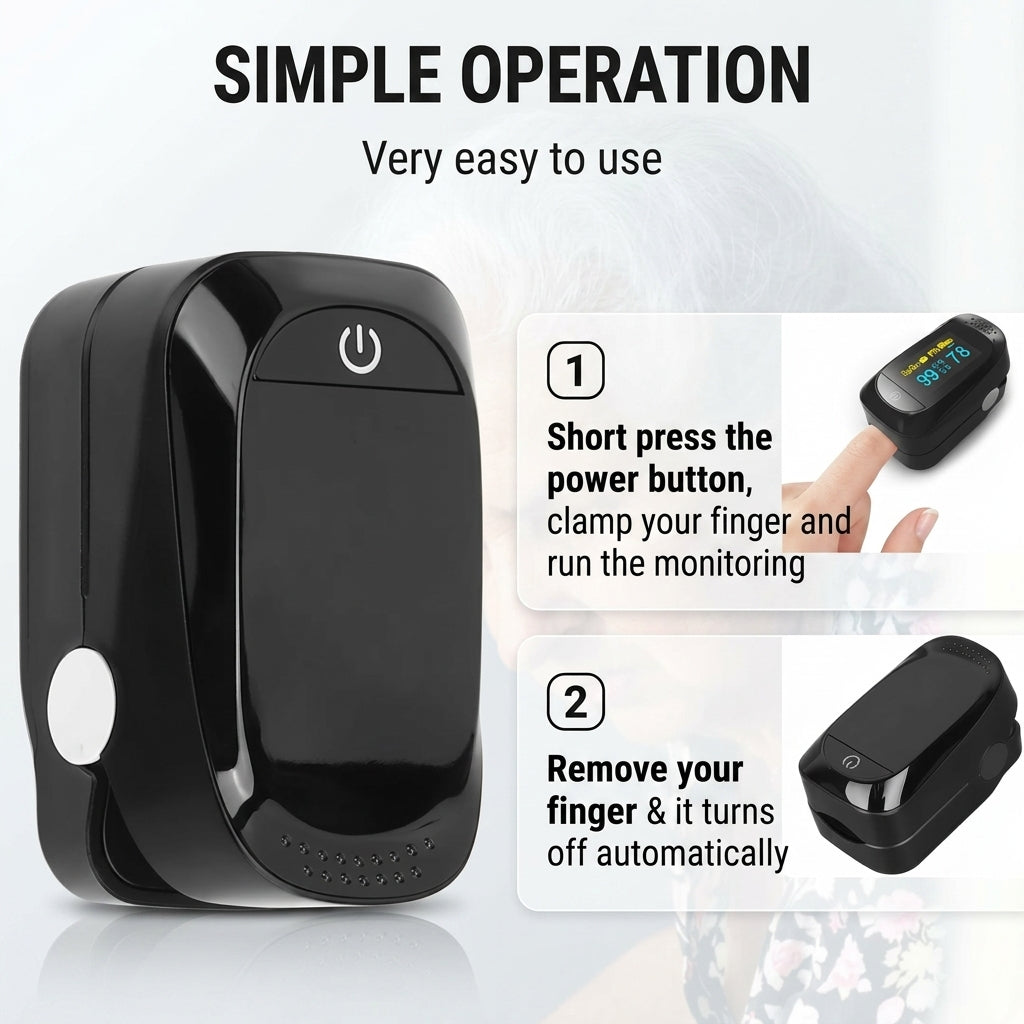 Spinegear Finger Pulse Oximeter SpO2 Blood Oxygen Monitor