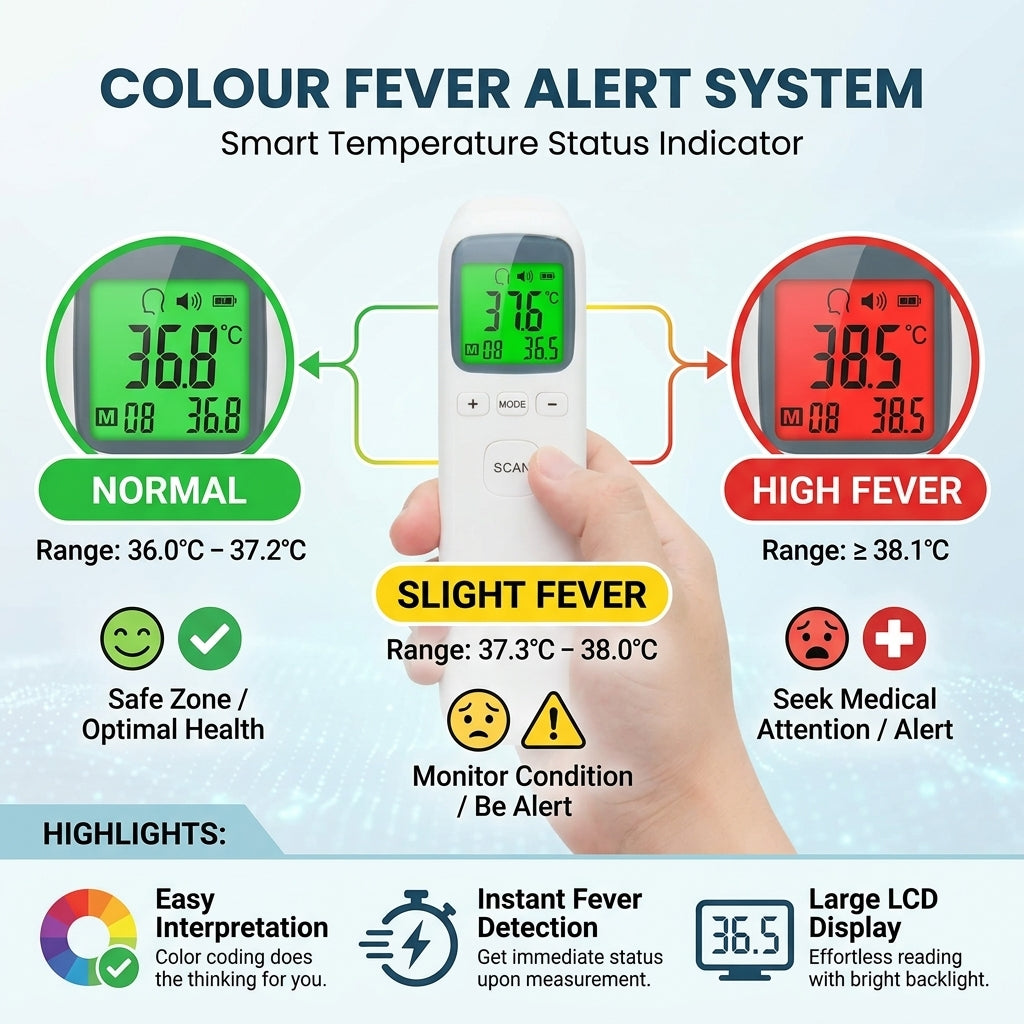 Fever Alert System with digital thermometer 