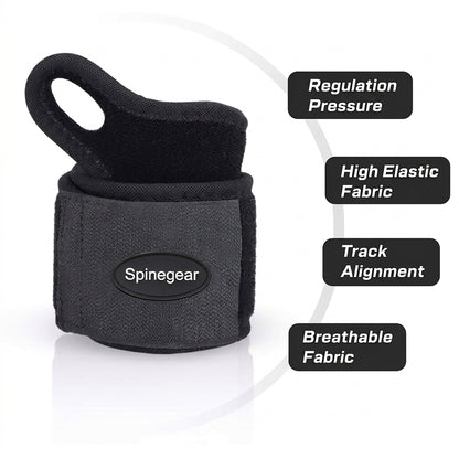 adjustable wrist support with breathable elastic fabric and thumb loop