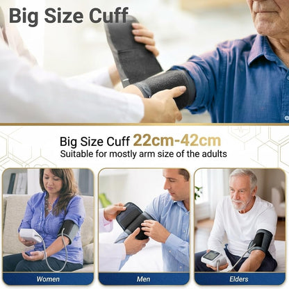 Spinegear Blood Pressure Monitor – Upper Arm BP Machine with 22-42cm Cuff