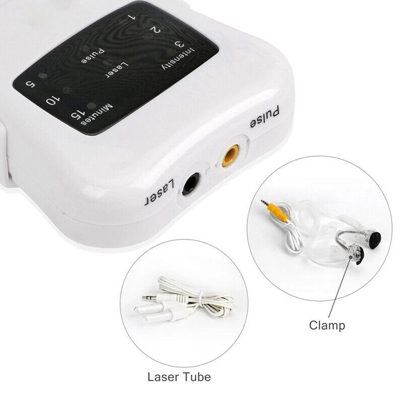 White electronic device with laser components
