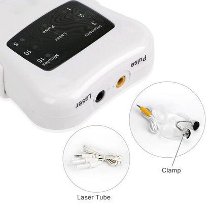 White electronic device with laser components